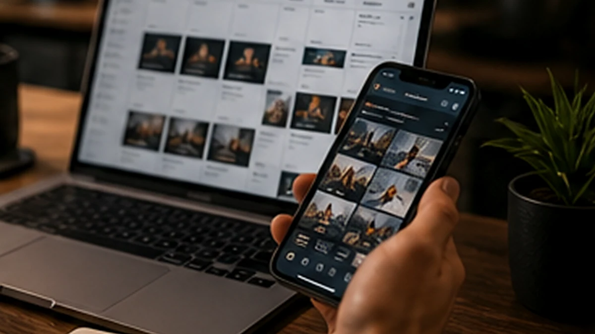 Mockup gestion des réseaux sociaux Horizon 360